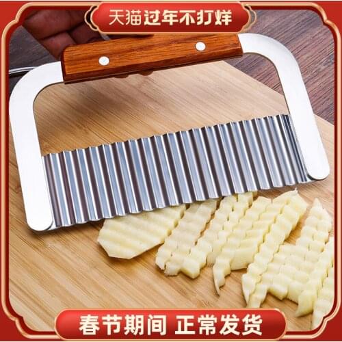 Wave Edge Knife Stainless Steel Wolf Tooth Potato Knife Strip Cutter Cut French Fries Corrugated onion slicer