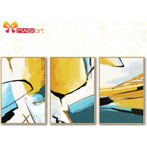 Cross stitch kits Embroidery needlework sets 11CT water soluble canvas patterns 14CT Abstract View-NCMC024