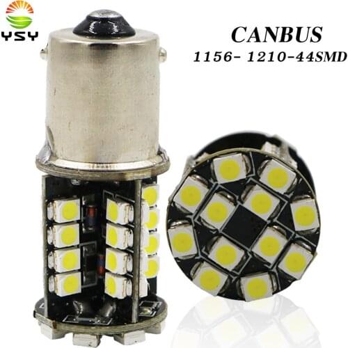 YSY200x Canbus Error Free p21w A15S/1156 44SMD Auto Led 1156 Ba15s 1210 3528 Tail Brake Turn Light Bulbs Car Lamp 12 Volts white