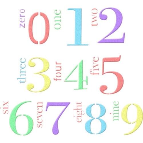 10pcs/set English Number Layering Stencils For DIY Scrapbook Album Decorative Embossing Painting Stencil Stencil Para Scrapbook