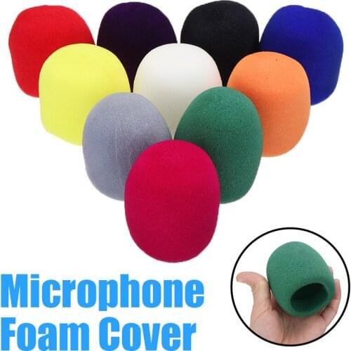 10pcs Multicolor Microphone Foam Thicken Mic Cover Sponge Studio Protective Grill Shield Soft Microphone Cap