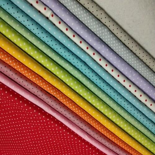 100% Cotton Fabric ViaPhil 13 option Polka dot Printed Cotton Fabric DIY Patchwork Textile Tissue Home Clothing