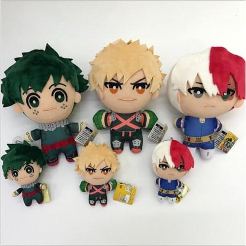 12/Lot My Hero Academia Bakugou Katsuki Todoroki Shoto Midoriya Izuku 13-23CM Plush Toys