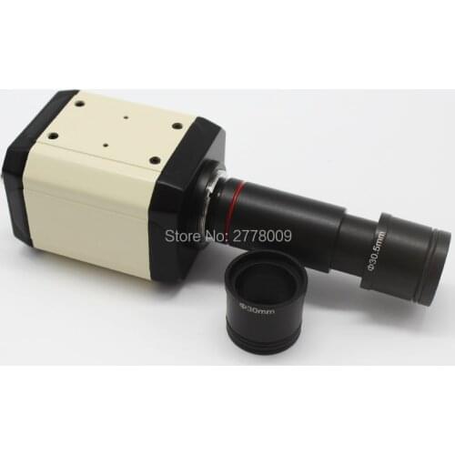 2.0MP HD Microscope Camera VGA CVBS USB AV TV Outputs with C-Mount 0.5X Eyepiece Adapter 23.2mm 30mm 30.5mm Relay Lens