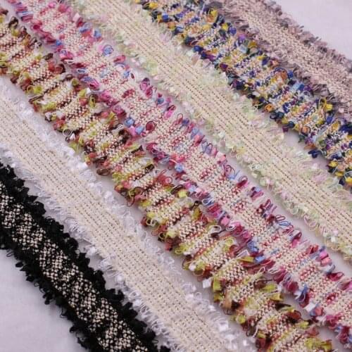 5yard/Lot Vintage Colorful Nylon Embroidered Tassels Lace Trim Ribbon Fabric Handmade Costume Dress Sewing Supplies Craft 3cm