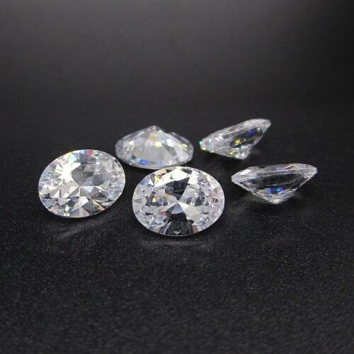 50pcs Pick Colors White Garnet Amethyst AAAAA 3x4mm Loose Cubic Zirconia Bead Stones Oval Cut Zircon