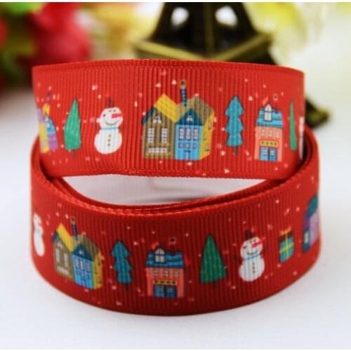 22mm 25mm 38mm 75mm Ruban satin Christmas Cartoon Character printed Grosgrain Ribbon party decoration X-00512 10 Yards