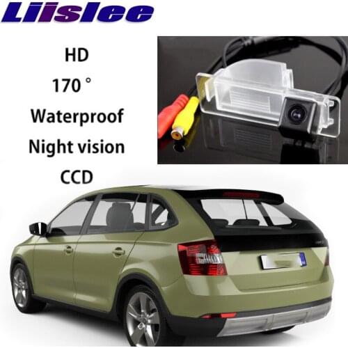 Car Camera For Skoda Rapid Sedan 2012~2015 High Quality Waterproof Rear View Back Up Camera For PAL / NTSC To Tuning | CCD + RCA