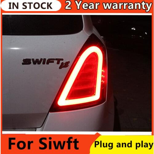 Car Styling for Suzuki Swift Tail Lights 2004-2017 Swift LED Tail Light Rear Lamp DRL Signal Brake Reverse auto Accessories