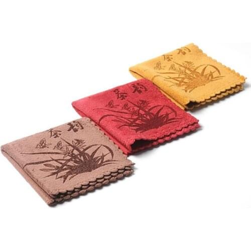 Handmade Tea Towel Tablecloth Rag Heat Insulation Tea Set Accessories Towel New High-Grade Water-Absorbing Thick Norbi