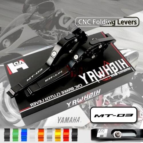 CNC Brake Handle Bar Lever Extendable Folding Adjustable Brake Clutch Levers For YAMAHA MT-03 FZ-03 MT03 FZ03 2015-2016