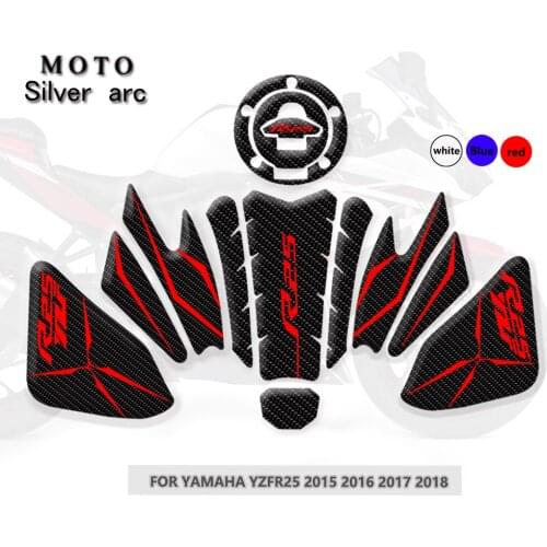 FOR YAMAHA YZF R25 YZF-R25 2015 2016 2017 2018 Tank stickers Sticker Knee Grip Traction Side Decal 3D
