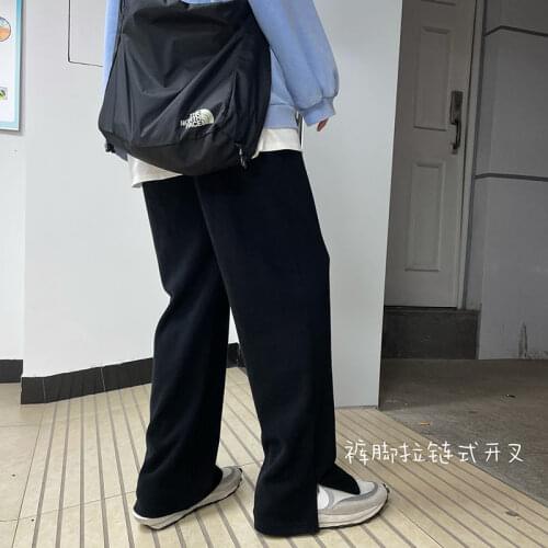 Cotton Sweatpants Mens Fashion Casual Pants Men Streetwear Korean Loose Hip-hop Straight Wide Leg Pants Mens Joggers Trousers