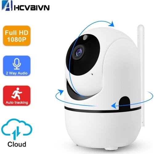 AHCVBIVN 1080P HD WiFi Camera Home Security Baby Monitor 360 Degrees Automatic tracking Indoor CCTV Wireless Wifi Camera
