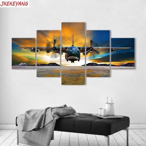 Full Square/Round Drill 5D DIY diamond painting 5pc airplane Pictures mosaic Diamond Embroidery J2663