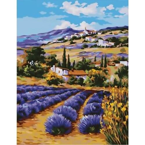 Paint By Numbers For Adults Children DIY HandPainted Oil Painting Tree Landscape Picture Paint Home Decoration