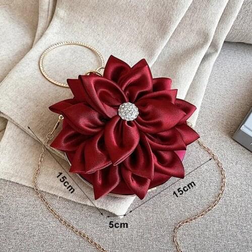 Luxy Moon Womens Clutch Round Flower Evening Bag Luxury Handbag