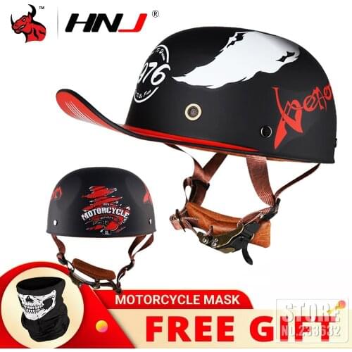 Summer Matter Vintage Motorcycle Helmet Men Retro Riding Helmet Motorbike Moto Biker Protection Gear Racing Scooter Half Helmet