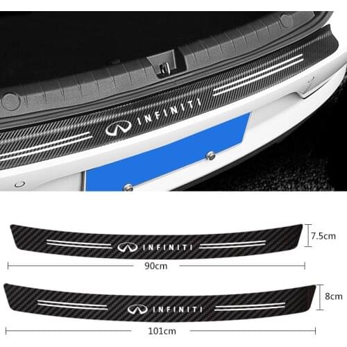 Car Trunk Guard Carbon Fiber Stickers For Infiniti FX35 Q50 Q30 ESQ QX50 QX60 QX70 EX JX35 G35 G37 EX3 Car-Styling Accessories