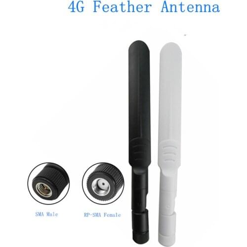 New 2 PCS External Omnidirectional LTE Full Netcom 5dBi High Gain 2G/3G/4G Feather Rubber Sleeve Antenna SMA RP-SMA