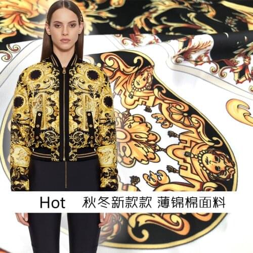 Customized new 145cm wide autumn and winter models handmade DIY digital printing clothing jacket fabric 100% polyester hot