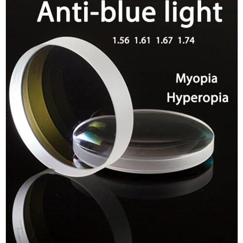 Anti Blue Light Custom a Pair Of Optical Lens GREEN-EMI Prescription Myopia Presbyopia Scratch-resistant 1.56 1.61 1.67