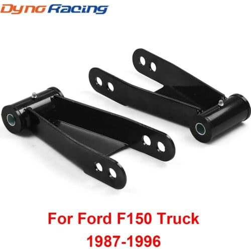 Rear Drop Shackles Pair 1" or 2" Adjustable Lowering Level Kit For Ford F150 Truck 1987-96 For F150 Urethane 2015-2021