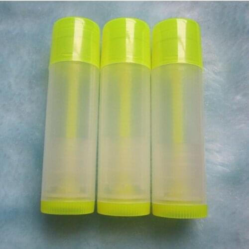 200PCS/LOT 5ML Empty Lipstick Tube,Transparent+yellow cap Makeup Lip Gloss Container,Sample Cosmetic Lip Balm Sub-bottling HZ15