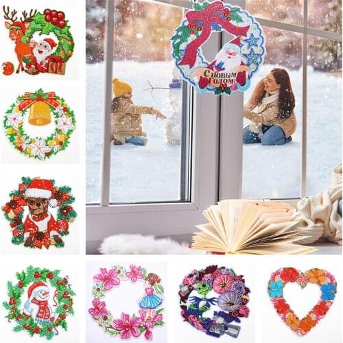 Christmas Wreath 5D Diamond Painting Kits for Adults Beginner Xmas Garland Full Crystal Diamond Dot Embroidery Diamond Painting