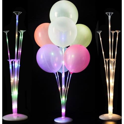 1/2set Led Light Balloon Stand Column Wedding Decor Balloon Birthday Party Decoration Kids Adult Event Party Ballons Accessories