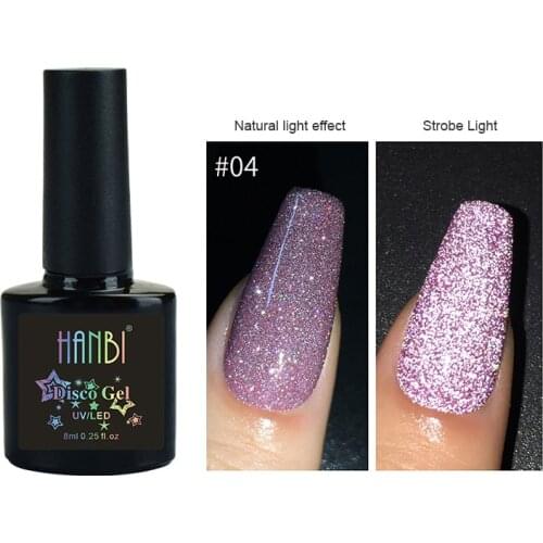 8ml Reflective Gel Nail Polish Glitter For Manicure Set Nail Art Crystal Glue Base Top Coat UV Gel Nail Polish Hybrid Varnishes