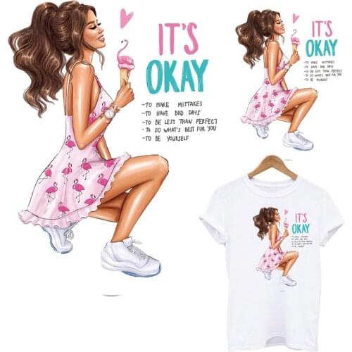 Sexy Girl Heat Transfers Thermal Sticker On Clothes Summer Style Patches For Clothing DIY A-level Washable Iron On Patch Decor