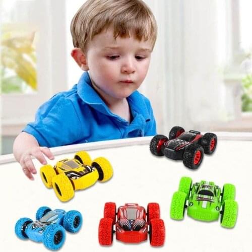 Stunt inertial off-road vehicle four-wheel drive pull cart boy dump truck double-sided child backrest car stunt car model toy