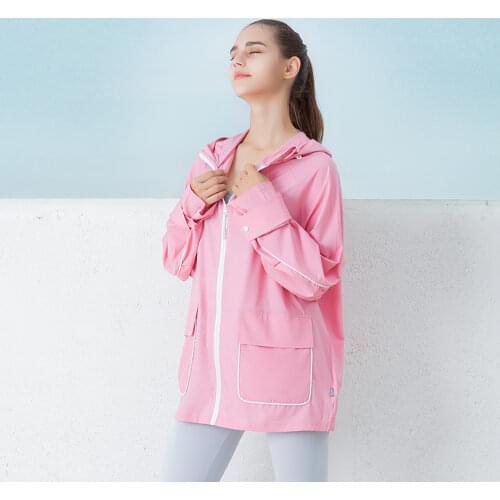 OhSunny Outdoor Safari Style Anti-UV Thin Breathable Sunscreen Coats Hooded Solid Loose Long Sleeve Sun Protection Clothes