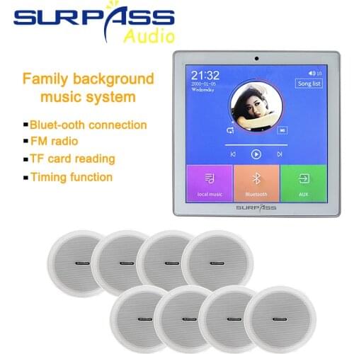 Smart Home Background Music Audio Bluetooth Wall Amplifier Sound System PA Stereo Sound Player Ceiling Speaker 2021 Hot Sale