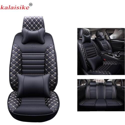 Kalaisike quality leather universal car seat covers for SEAT Ateca LEON Toledo arona exeo IBL auto styling car accessories