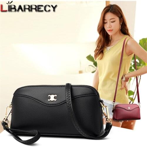 High Quality Fashionable PU Leather 3-in-1 Messenger Handbag Shoulder Bag for Women 2021 New Casual Solid Color Ladies Bags