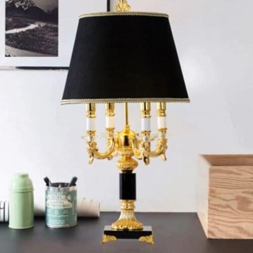 High quality Luxury fashion black crystal table lamp bedroom bedside lamp lamps brief modern decoration led table lamp
