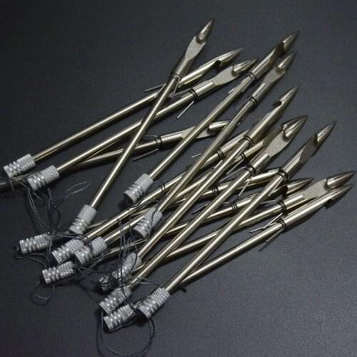 10pcs Catapult Dart Hunting Shooting Fish Hand Tool Stainless Steel Bow Arrowhead Slingshot Very Sharp Fishing Arrowhead