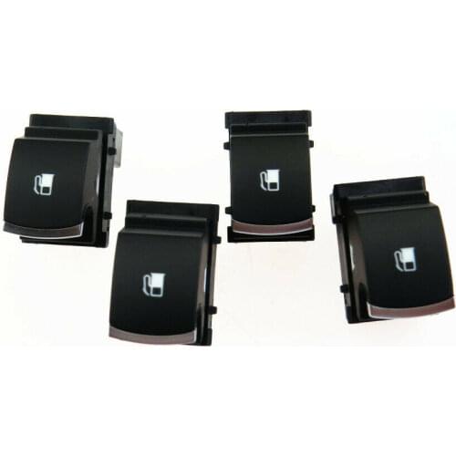 4Pcs Car Chrome Fuel Tank Door Release Switch Button For VW Jetta Golf MK5 Rabbit Touran 1KD959833 1T0 959 833 7L6 959 833