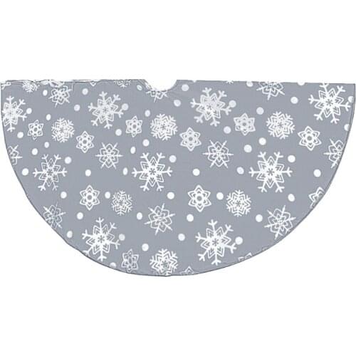 48 Inch Snowflake Ornament Christmas Tree Skirt Base Floor Mat Cover Decorations New 2020