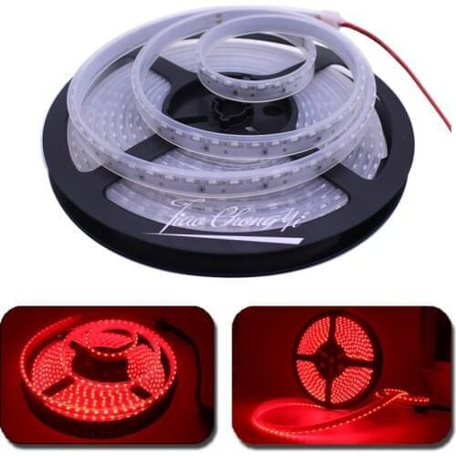 5M SIDE 335 SMD 120LED/M side-Emitting Red LED strip IP67 waterproof in silicon Tube DC12V 10mm width