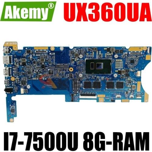 Akemy UX360UA Laptop motherboard for ASUS ZenBook UX360UA UX360U original mainboard 8G-RAM I7-7500U