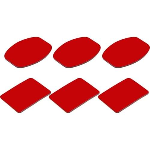 PULUZ for Go Pro Accessories 3 Flat Stickers + 3 Curved 3M VHB Adhesive Pad Stickers for GoPro HERO5 HERO4 Session HERO 5 4 3