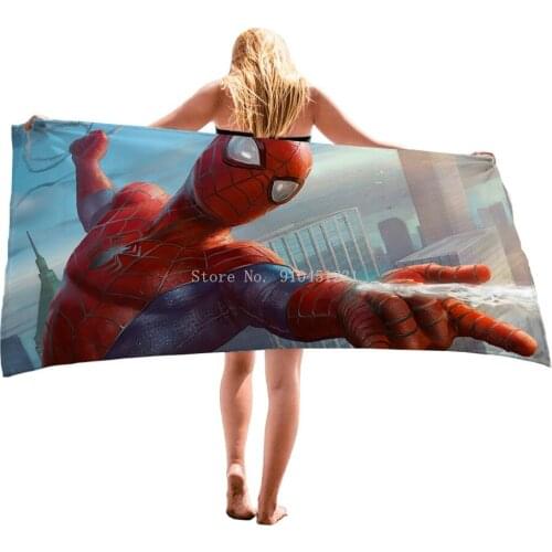 Disney Spider-Man Spiderman Bath Towel Children Cloak Baby Kids Boy Cartoon Swimming Beach Towel Toddler Gift