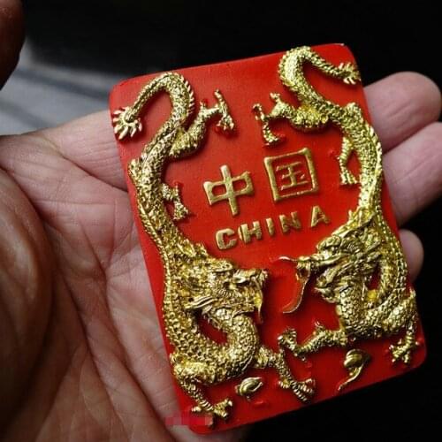 Free shipping Chinese Dragon Fridge Magnets Figures Traditional Tourist Souvenir home decoration toy party supply kids gifts