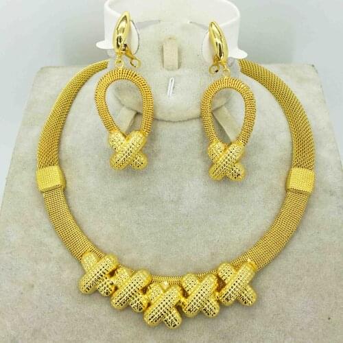 Free shipping African gold jewelry set wedding birthday gift woman necklace African costume jewelry travel set