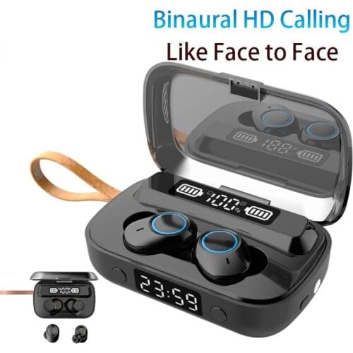 Soleeanre Bluetooth-compatible Earphones Waterproof Wireless Headphones HiFi Stereo Sport Fitness Headsets Touch Earbud