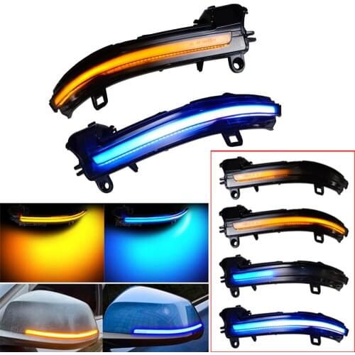 Dynamic Blinker Yellow Blue LED Turn Signal Light For BMW 1 2 3 4 Series F20 F21 F22 F23 F30 F31 F34 F32 F33 F36 X1 E84 i3