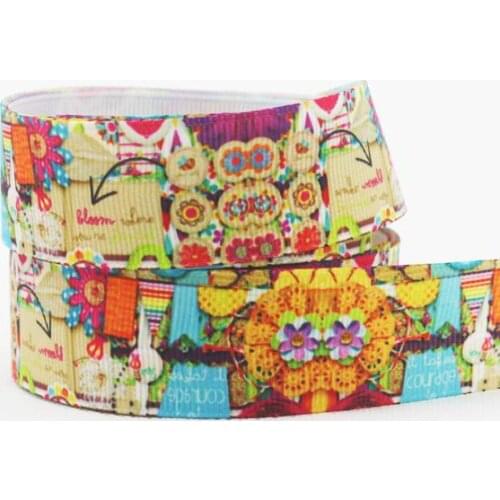 [IuBuFiGo] New 50yd 1 inch Printed Grosgrain ribbon,Hair bow DIY handmade Accessories, 25mm cartoon ribbons X1776 Free shipping